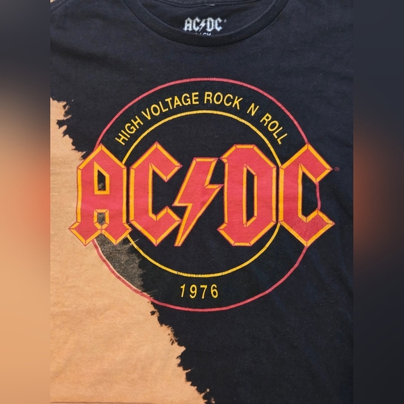 AC/DC Black and Tan Short Sleeve Tee - Picture 2 of 4